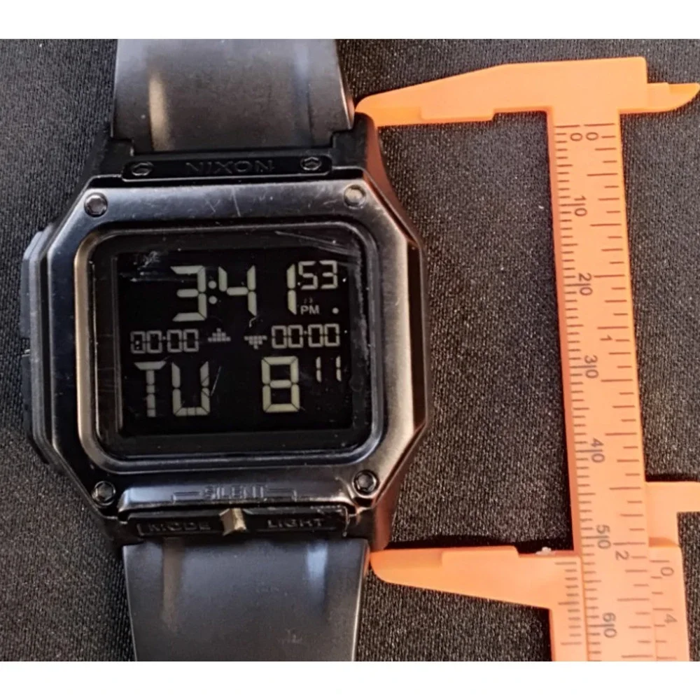 Nixon Regulus Men's Watch Black Square Digital Surf Sport Utility #Z5876